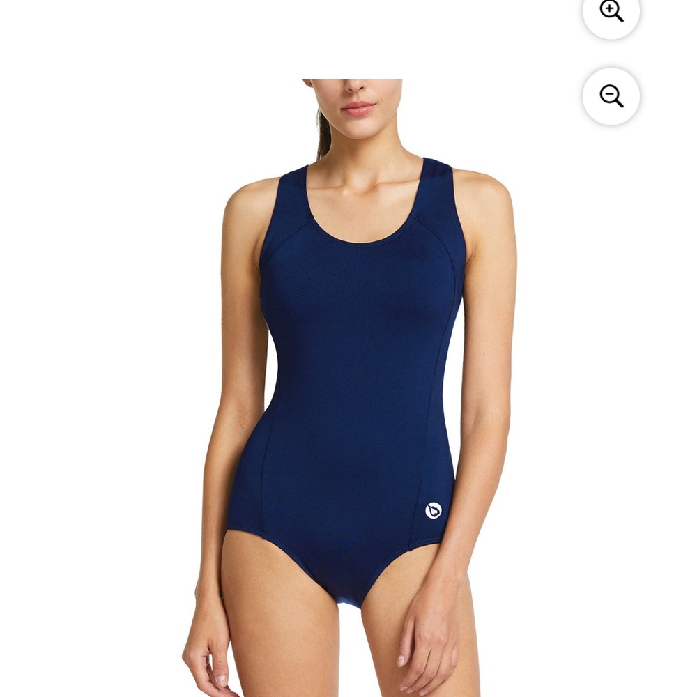 Plus Swimsuit Navy Blue One Piece Size 3XL